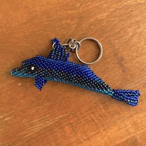 Beaded Dolphin Keychain